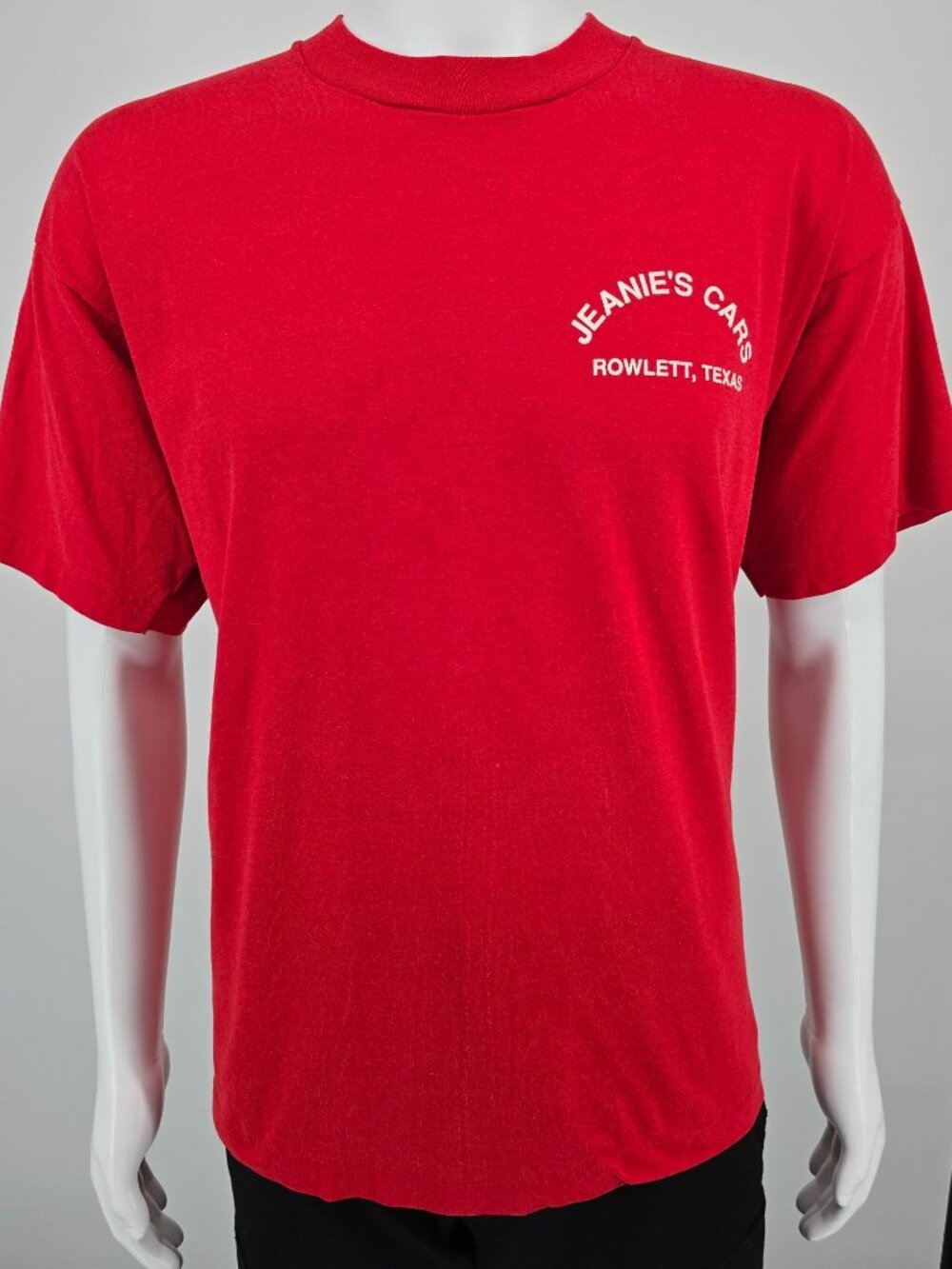 Vintage 1990s Screen Stars Best Jeanie's Cars Rowlett Texas T-Shirt (XL)